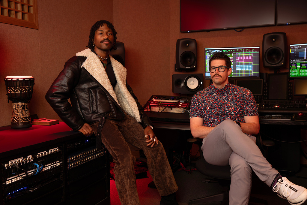 Duckwrth, left, and Andrew Law pose for a portrait at Amazon's studio 126 in Culver City, Calif on Monday, Dec. 29, 2025. (Photo by Rebecca Cabage/Invision/AP)