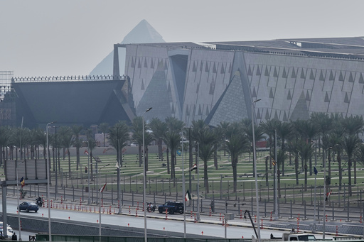 Police vehicles stand alert as they guard ahead of the opening of the Grand Egyptian Museum in Giza, Egypt, Saturday, Nov. 1, 2025. (AP Photo/Amr Nabil) Police vehicles stand alert as they guard ahead of the opening of the Grand Egyptian Museum in Giza, Egypt, Saturday, Nov. 1, 2025. (AP Photo/Amr Nabil)