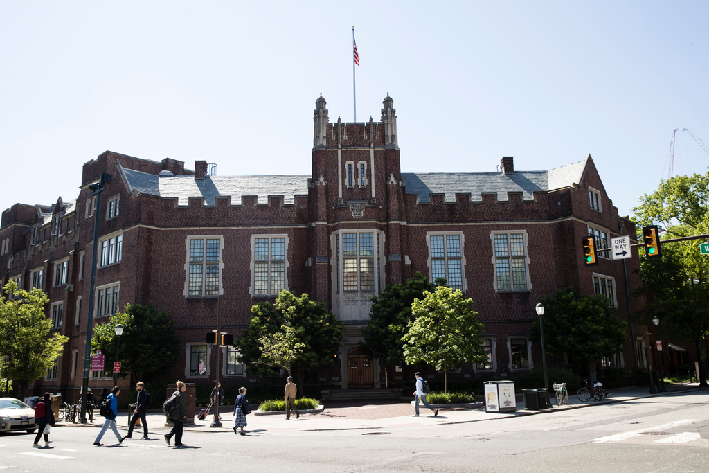 FILE - The University of Pennsylvania in Philadelphia is seen Wednesday, May 15, 2019. (AP Photo/Matt Rourke, File)