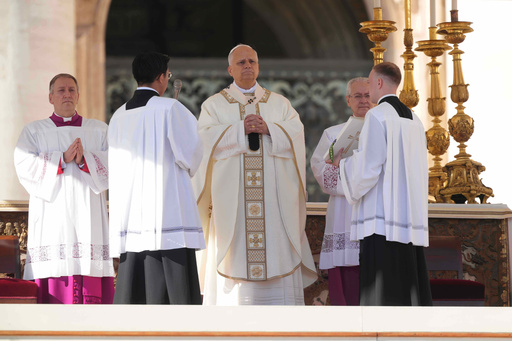 Pope Leo XIV presides over Mass with participants in the Jubilee of the Educational World on the Solemnity of All Saints, in St. Peter's Square, at the Vatican, Saturday, Nov. 1, 2025, during which he will proclaim St. John Henry Newman a Doctor of the Church. (AP Photo/Andrew Medichini) Pope Leo XIV presides over Mass with participants in the Jubilee of the Educational World on the Solemnity of All Saints, in St. Peter's Square, at the Vatican, Saturday, Nov. 1, 2025, during which he will proclaim St. John Henry Newman a Doctor of the Church. (AP Photo/Andrew Medichini)