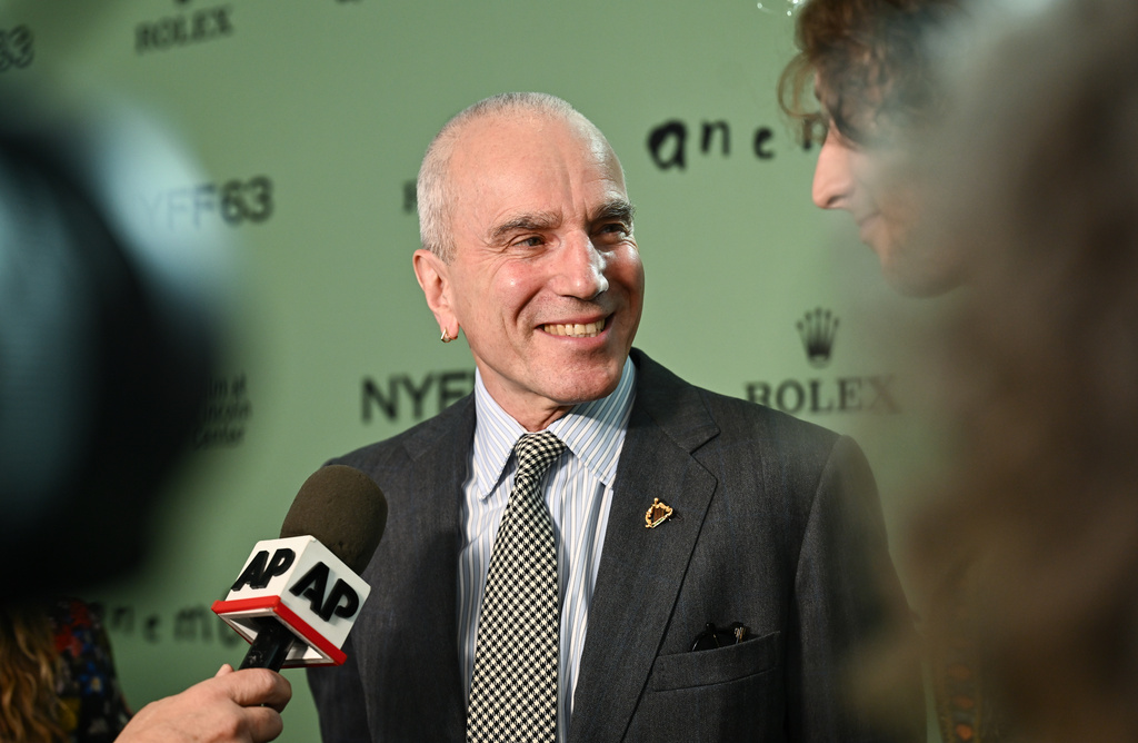 Daniel Day-Lewis attends the premiere of "Anemone" at Alice Tully Hall during the 63rd New York Film Festival on Sunday, Sept. 28, 2025, in New York. (Photo by Evan Agostini/Invision/AP)