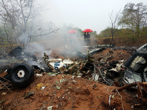 Kenyan officials inspect the scene of a plane crash near Diani, Kenya, Tuesday, Oct. 28, 2025. (AP Photo) Kenyan officials inspect the scene of a plane crash near Diani, Kenya, Tuesday, Oct. 28, 2025. (AP Photo)