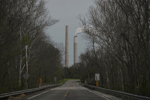 FILE - The Kyger Creek Power Plant, a coal-fired power plant, operates April 14, 2025, near Cheshire, Ohio. (AP Photo/Joshua A. Bickel, File) FILE - The Kyger Creek Power Plant, a coal-fired power plant, operates April 14, 2025, near Cheshire, Ohio. (AP Photo/Joshua A. Bickel, File)