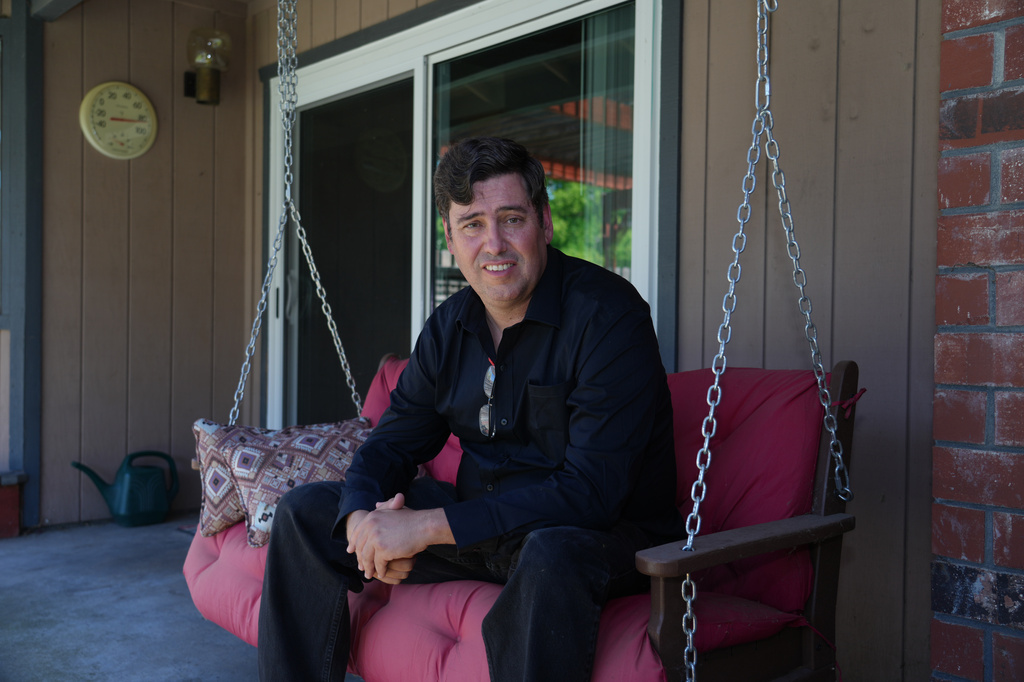 Michael Stansfield, a Republican candidate in California's 6th Congressional District, poses for a portrait at his home in Rocklin, Calif., Wednesday, June 3, 2026. (AP Photo/Rich Pedroncelli)