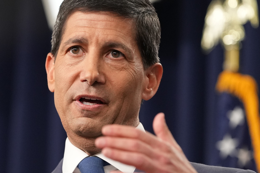 Federal Reserve Board Chairman Kevin Warsh speaks at a news conference at the Federal Reserve in Washington, Wednesday, July 29, 2026. (AP Photo/Mark Schiefelbein)