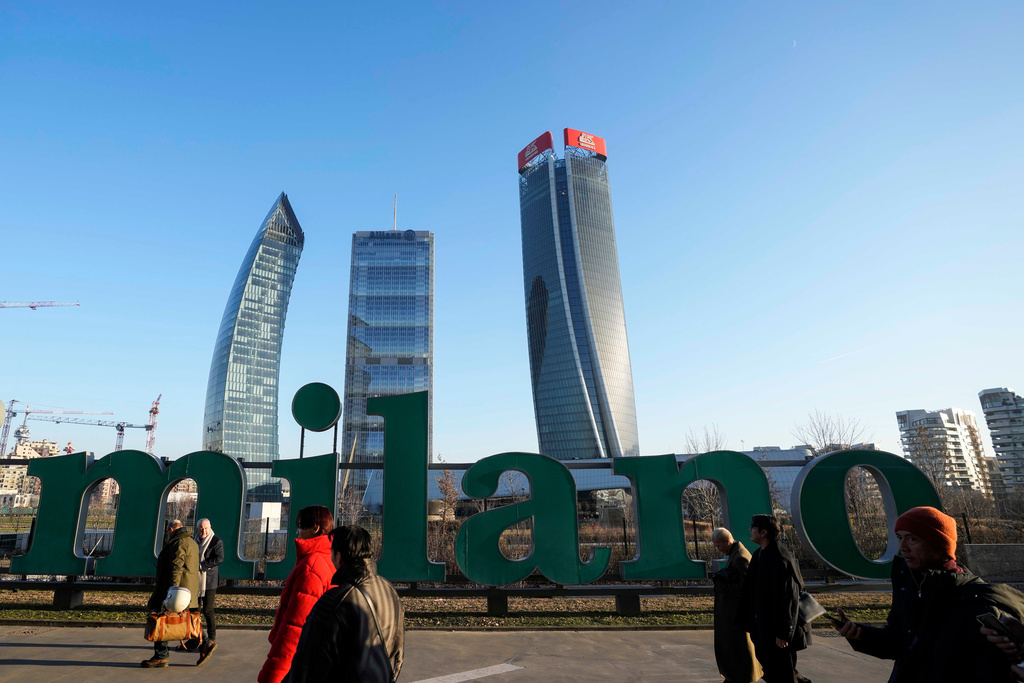 FILE - A view of City Life district in Milan, Italy, on Jan. 15, 2024. (AP Photo/Luca Bruno, File)