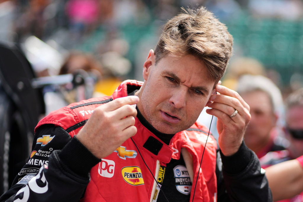 FILE - Will Power, of Australia, prepares to drive during qualifications for the Indianapolis 500 auto race at Indianapolis Motor Speedway, Saturday, May 18, 2024, in Indianapolis. (AP Photo/Darron Cummings, File)