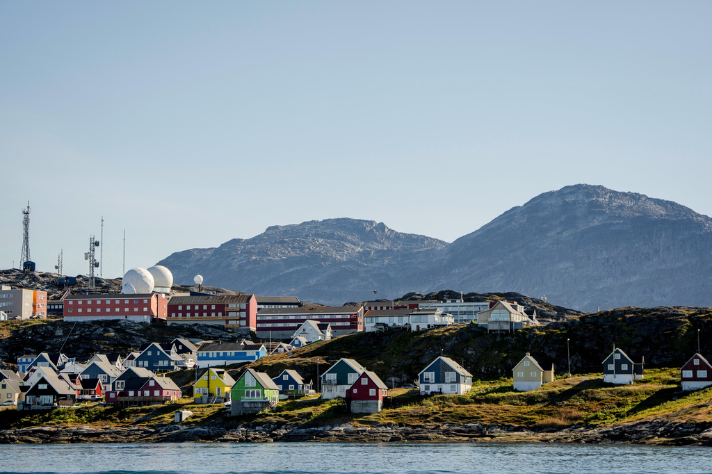 A general view of Nuuk, Greenland, Sunday, Sept. 6, 2026. (Mads Claus Rasmussen/Ritzau Scanpix via AP)