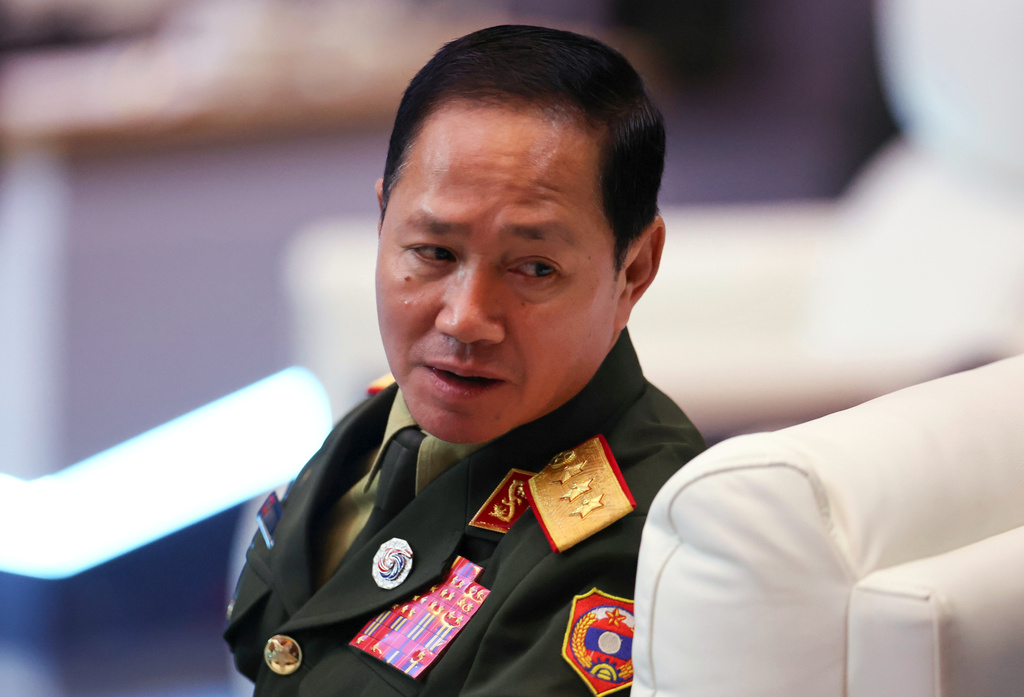 Laos' Defense Minister Khamlieng Outhakaisone attends the Association of Southeast Asian Nations (ASEAN)-United States Defence Ministers' Hi-Tea, as part of the ASEAN Defense Ministers' meeting, in Kuala Lumpur, Malaysia, Saturday, Nov. 1, 2025. (Hasnoor Hussainl/Pool Photo via AP)