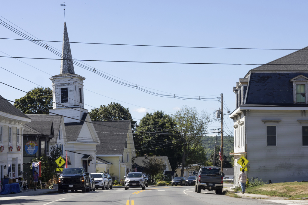 Downtown Winterport, Maine, is seen on Tuesday, Aug. 26, 2025. (Katherine Emery/The Maine Monitor via AP)