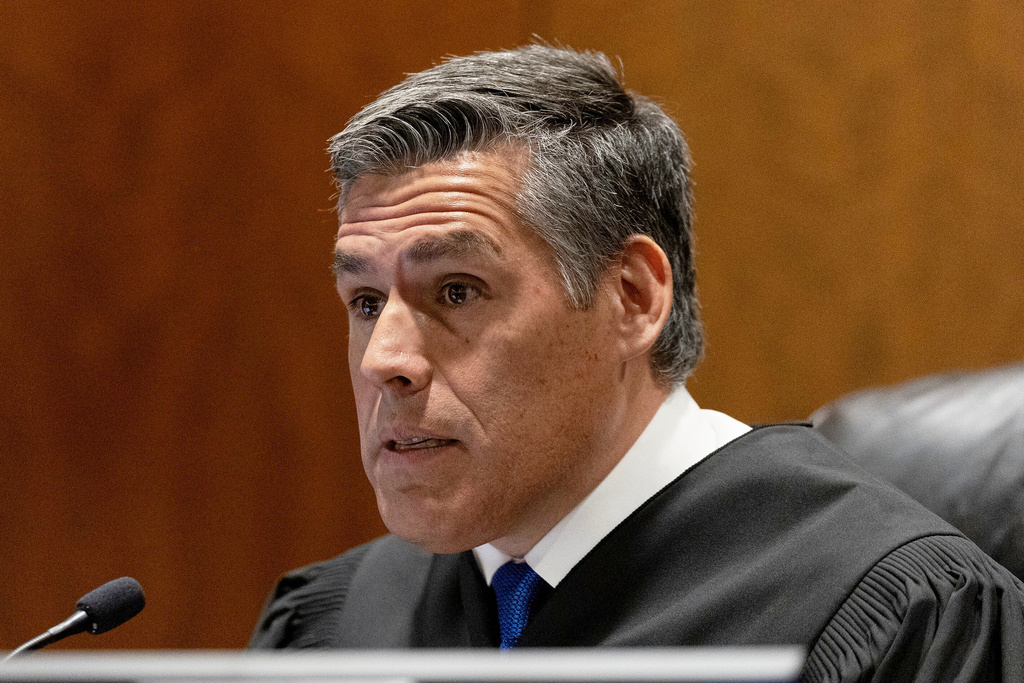 FILE - Fourth District Court Judge Tony Graf speaks during a waiver hearing for Tyler Robinson, the man accused of killing Charlie Kirk, in Utah County Court in Provo, Utah, Sept. 29, 2025. (Laura Seitz/The Deseret News via AP, Pool, File)