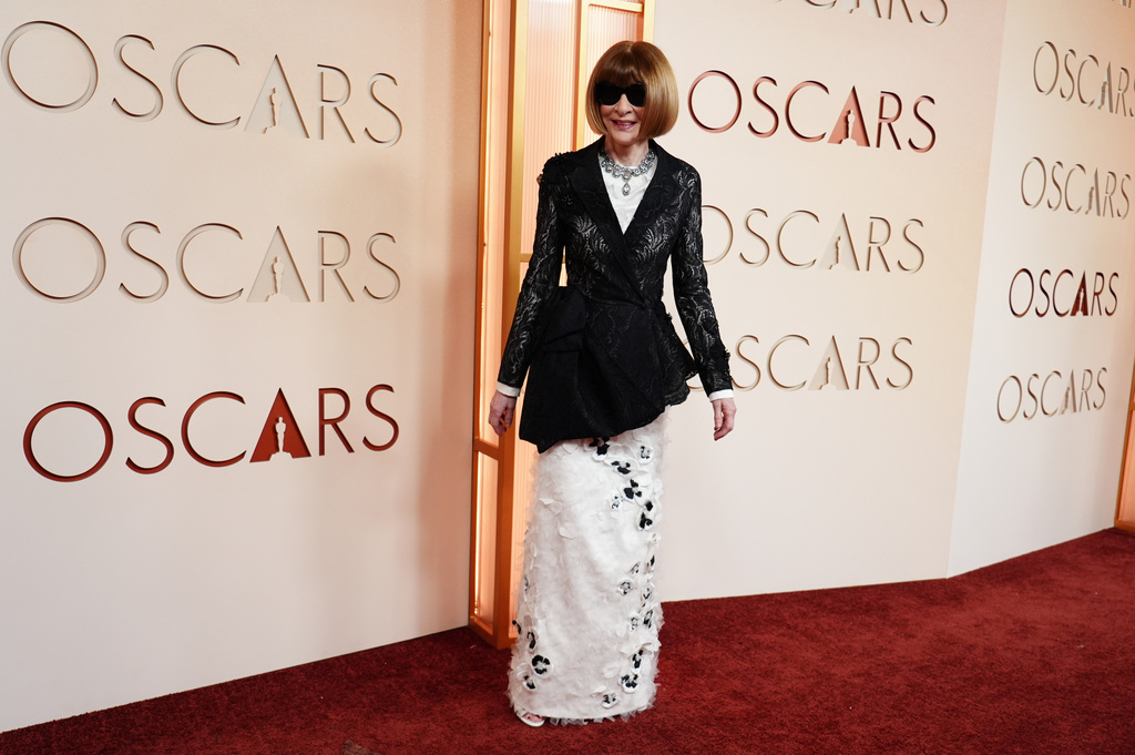 Anna Wintour arrives at the Oscars on Sunday, March 15, 2026, at the Dolby Theatre in Los Angeles. (Photo by Richard Shotwell/Invision/AP)
