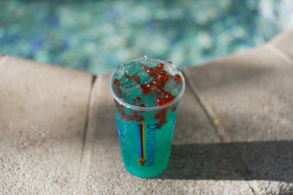 A Dutch Bros drink with Poppin' Boba is displayed in Los Angeles on Thursday, Sept. 3, 2026. (AP Photo/Jae C. Hong)