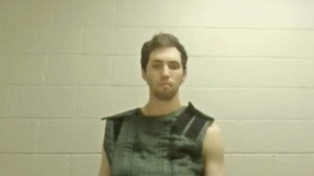 In this image from video provided by Utah State Courts, Tyler James Robinson attends a virtual court hearing from prison in Utah, on Tuesday, Sept. 16, 2025, accused of fatally shooting conservative activist Charlie Kirk. (Utah State Courts via AP)