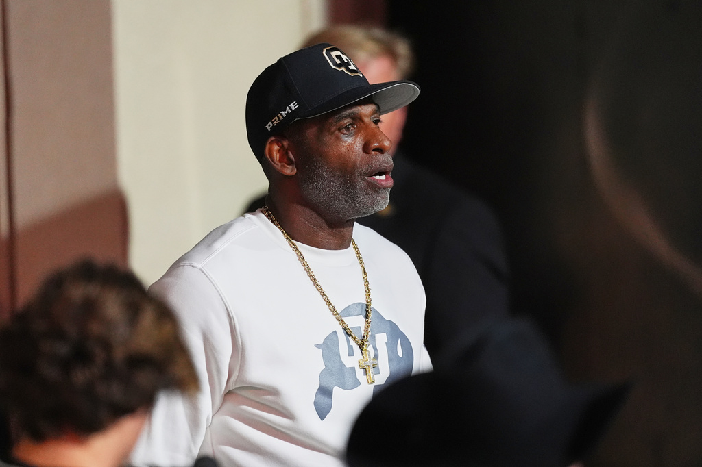 Colorado head coach Deion Sanders waits in the tunnel to lead his team on to the field for the first half of an NCAA college football game against Utah Saturday, Oct. 17 2026, in Boulder, Colo. (AP Photo/David Zalubowski)
