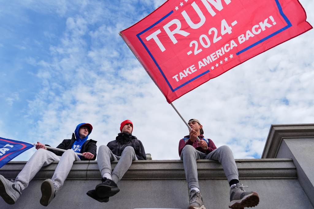 Anti-abortion demonstrators end the annual March for Life in front of the Supreme Court in Washington, Friday, Jan. 23, 2026. (AP Photo/Julia Demaree Nikhinson)