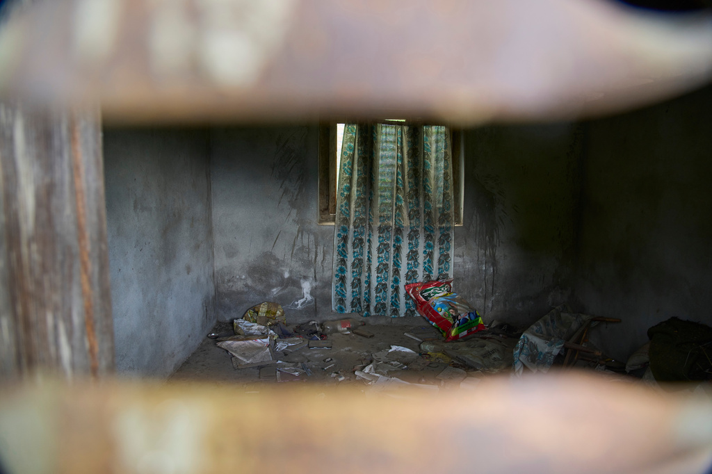 An abandoned house is seen in Dharamghar, Dolakha district, about 86 kilometers (53 miles) east of Kathmandu, Nepal, Friday, July 24, 2026. (AP Photo/Niranjan Shrestha)