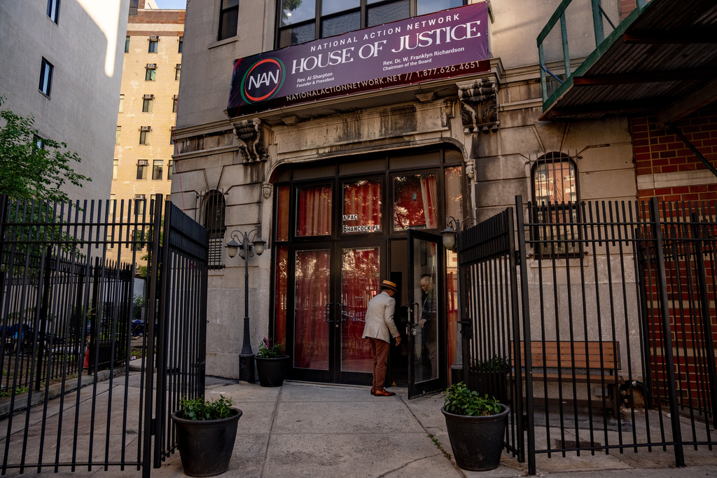 The outside of the new location of the National Action Network (NAN) House of Justice is pictured on Tuesday, June 16, 2026 in New York. (AP Photo/Anna Connors)