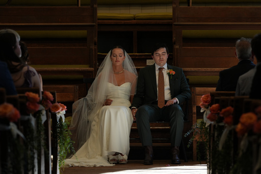 Emily Philbrook and Benjamin Barger hold a moment of silence during their traditional Quaker wedding at Arch Street Meeting House in Philadelphia on Oct. 3, 2025. (AP Photo/Luis Andres Henao) Emily Philbrook and Benjamin Barger hold a moment of silence during their traditional Quaker wedding at Arch Street Meeting House in Philadelphia on Oct. 3, 2025. (AP Photo/Luis Andres Henao)
