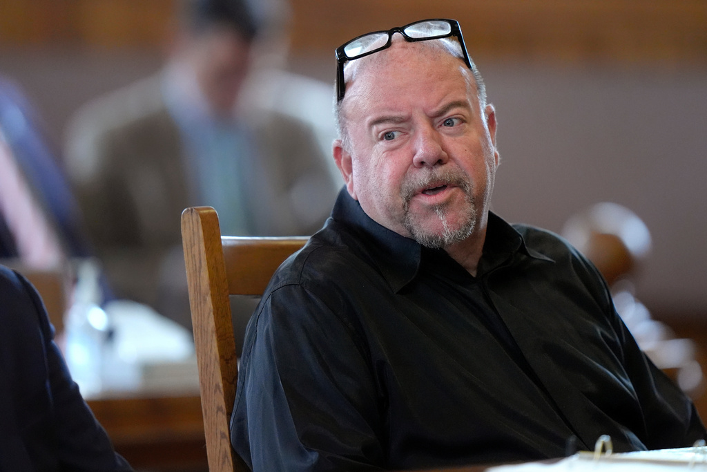 FILE - Steve Kramer sits in Superior Court on June 5, 2024, in Laconia, N.H., during his arraignment in connection with charges of voter suppression and impersonating a candidate. (AP Photo/Steven Senne, Pool, File)