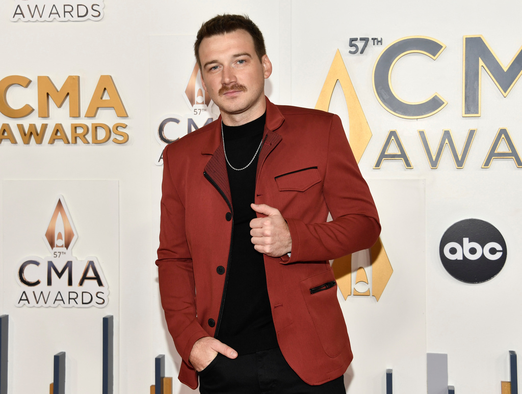 FILE - Morgan Wallen arrives at the 57th Annual CMA Awards in Nashville, Tenn., on Nov. 8, 2023. (Photo by Evan Agostini/Invision/AP, File)