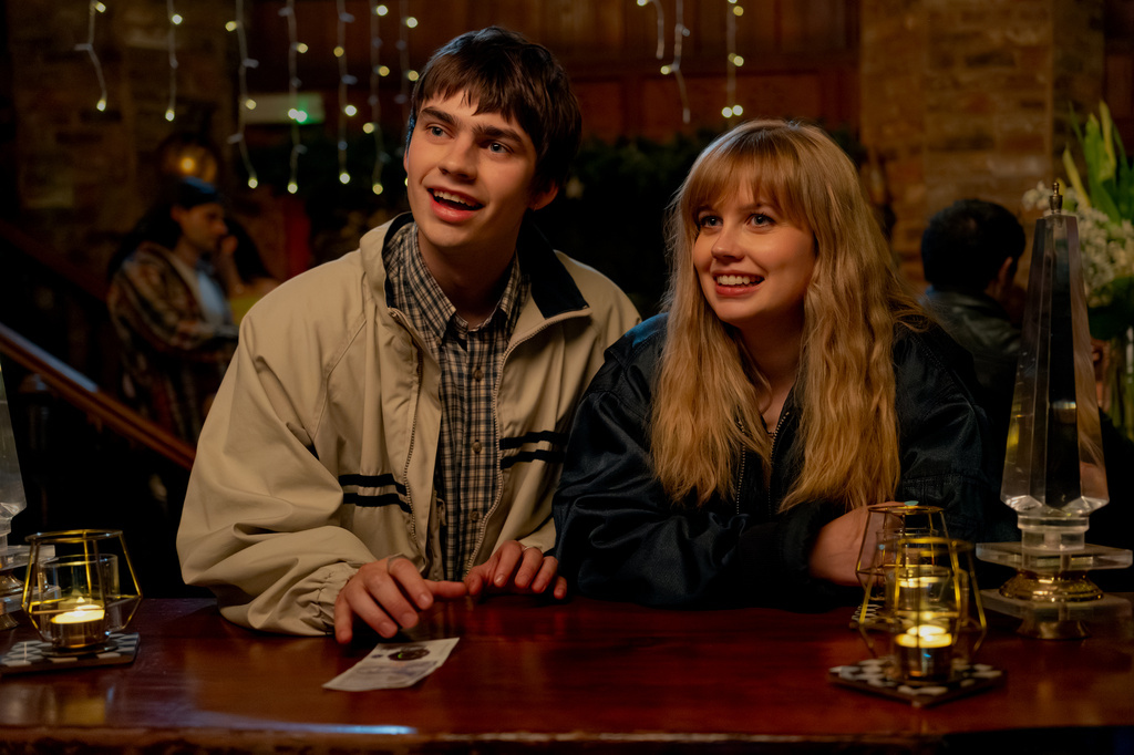 This image released by Focus Features shows Spike Fearn, left, and Angourie Rice in a scene from "Finding Emily." (Matt Squire/Focus Features vis AP)