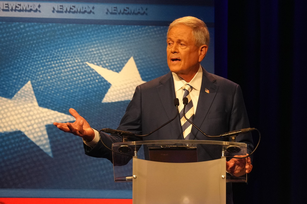 U.S. Rep. Ralph Norman, R-S.C., speaks during a special GOP Senate runoff debate to replace the late Sen. Lindsey Graham, R-S.C., on Tuesday, Aug. 18, 2026, in Newberry, S.C. (AP Photo/Meg Kinnard)