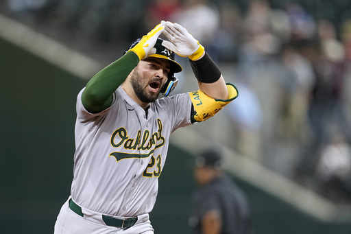 Shea Langeliers hits 3 home runs, leads Athletics over Rangers 4-3 - Vimarsana News