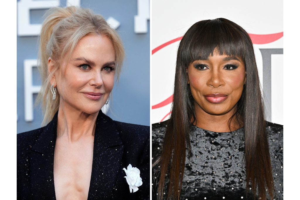 This combination of photos shows Nicole Kidman, left, and Venus Williams. (AP Photo)