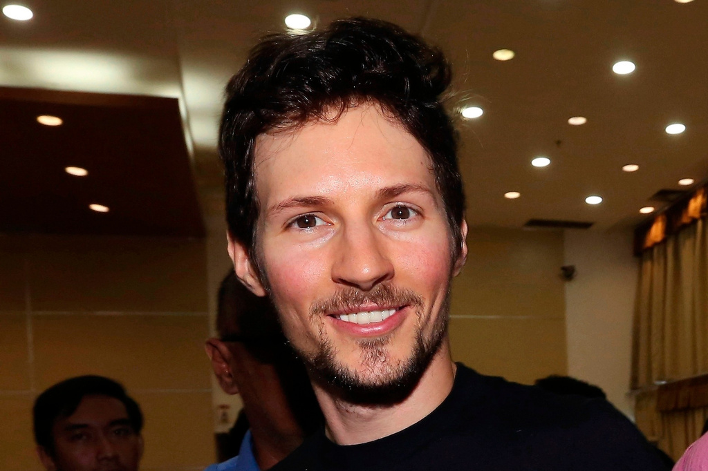 FILE - Telegram co-founder Pavel Durov smiles following his meeting with Indonesian Communication and Information Minister Rudiantara in Jakarta, Indonesia, on Aug. 1, 2017. (AP Photo/Tatan Syuflana, File)