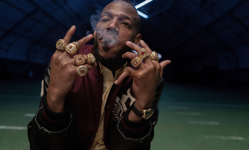 This image released by Universal Pictures shows Marlon Wayans in a scene from "Him." (Universal Pictures via AP)