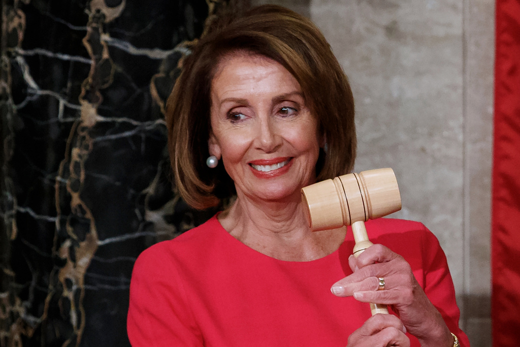 FILE - House Speaker Nancy Pelosi of California holds the gavel at the Capitol in Washington, Jan. 3, 2019. (AP Photo/Carolyn Kaster, File)