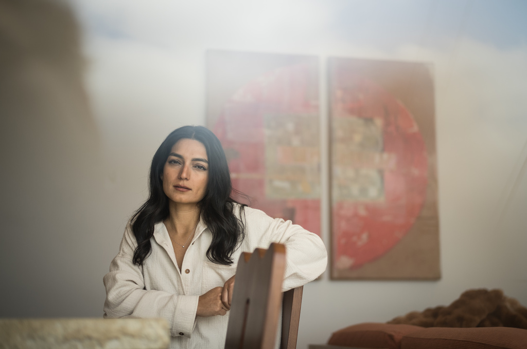 Zoya Biglary poses for photos in Los Angeles, Tuesday, March 10, 2026. (AP Photo/Jae C. Hong)