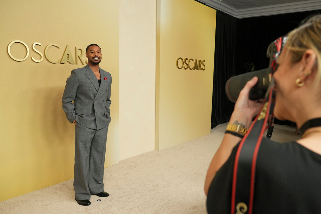 Michael B. Jordan arrives at the 98th Academy Awards Oscar nominees luncheon on Tuesday, Feb. 10, 2026, at the Beverly Hilton Hotel in Beverly Hills, Calif. (Photo by Jordan Strauss/Invision/AP)