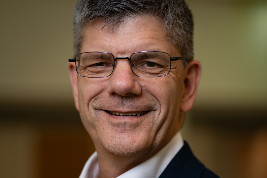 St. Jude Children's Medical Research Center CEO Dr. Charles Roberts stands for a portrait in the Roberts Laboratory at the Danny Thomas Research Center on Monday, Aug. 17, 2026, in Memphis, Tenn. (AP Photo/Kevin Wurm)