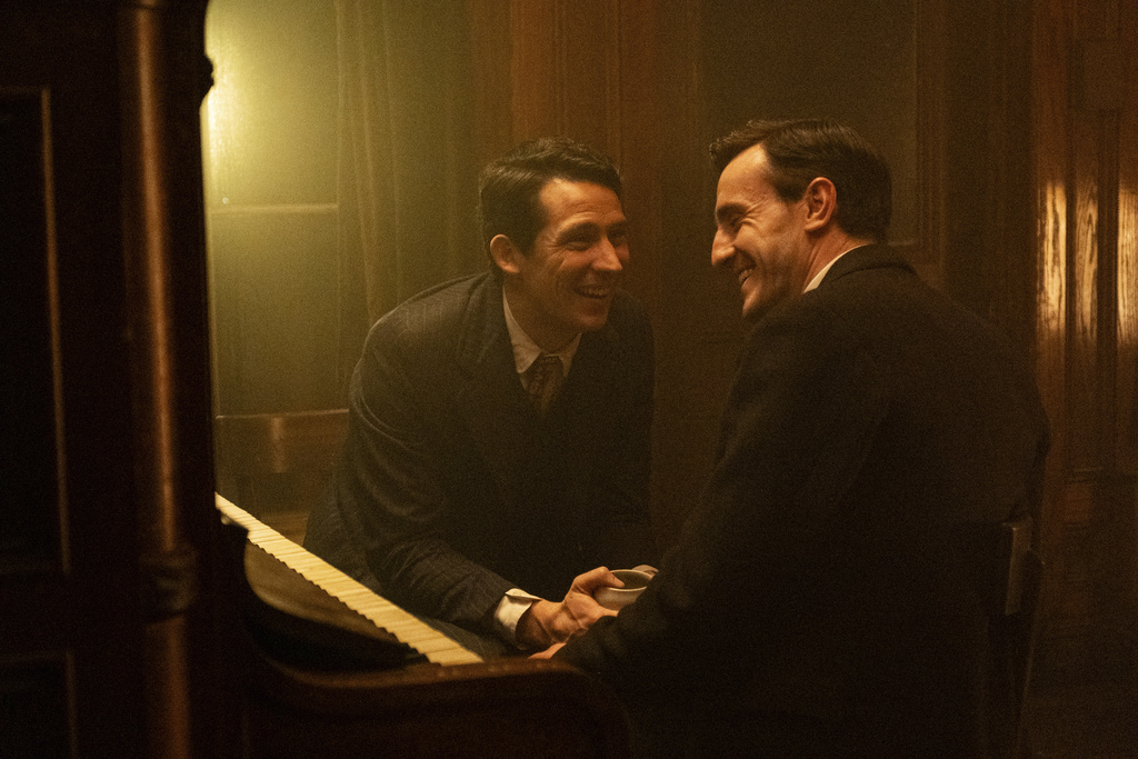 This image released by Mubi shows Josh O'Connor, left, and Paul Mescal in a scene from "The History of Sound." (Mubi via AP)