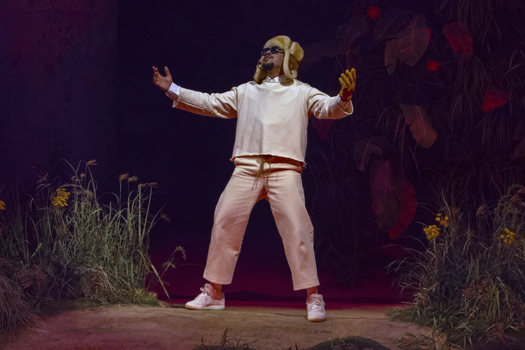 FILE - Bad Bunny performs during his first show of his 30-date concert residency at the Coliseo de Puerto Rico José Miguel Agrelot, in San Juan, Puerto Rico, July 11, 2025. (AP Photo/Alejandro Granadillo, File)