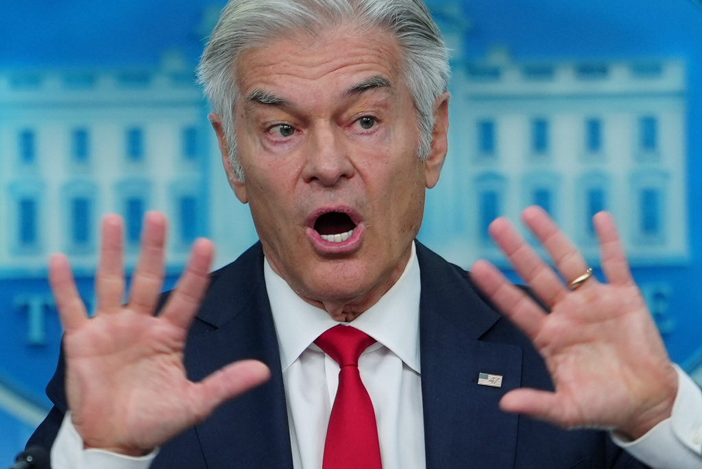 Centers for Medicare and Medicaid Services administrator Dr. Mehmet Oz speaks with reporters in the James Brady Press Briefing Room at the White House, Tuesday, June 2, 2026, in Washington. (AP Photo/Julia Demaree Nikhinson)
