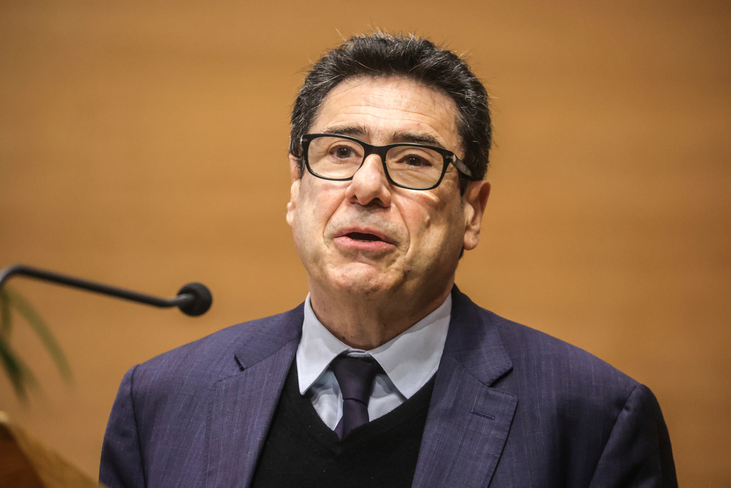 FILE - French economist Philippe Aghion attends a round table discussion on the 'The future of European competitiveness' at the College de France in Paris, France, Wednesday, Nov. 13 2024. (Teresa Suarez, Pool via AP, File)
