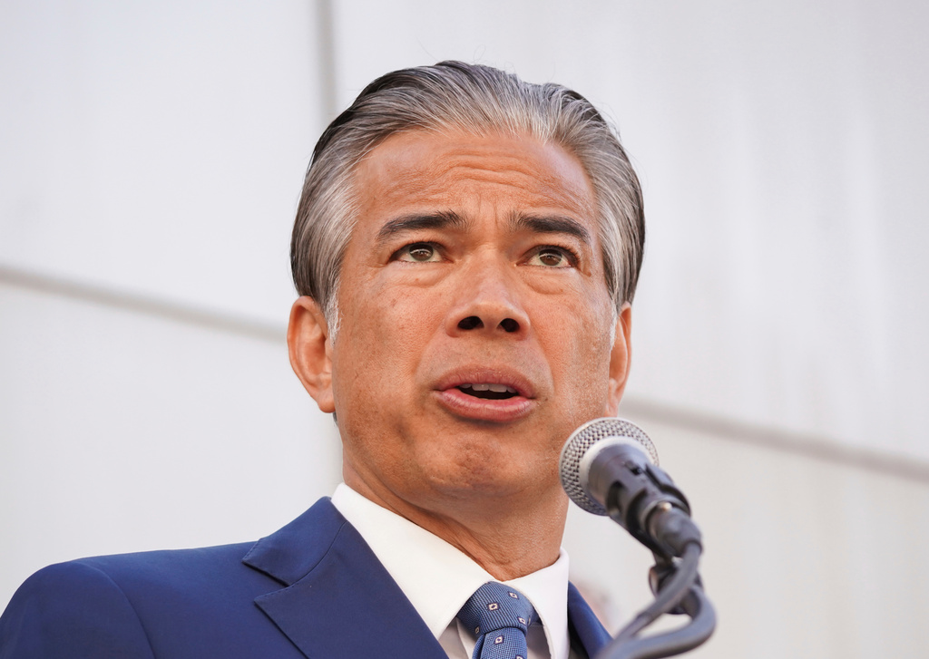 FILE - California Attorney General Rob Bonta speaks during a press conference, Oct. 8, 2024, in San Francisco. (AP Photo/Minh Connors, File)