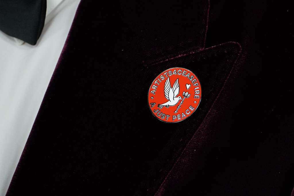 Nadim Cheikhrouha arrives at the Oscars on Sunday, March 15, 2026, at the Dolby Theatre in Los Angeles. (Photo by Jordan Strauss/Invision/AP)