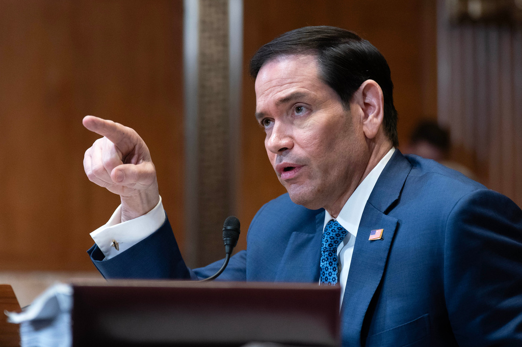 Secretary of State Marco Rubio testifies before the Senate Committee on Appropriations on Capitol Hill, Wednesday, June 3, 2026, in Washington. (AP Photo/Jose Luis Magana)