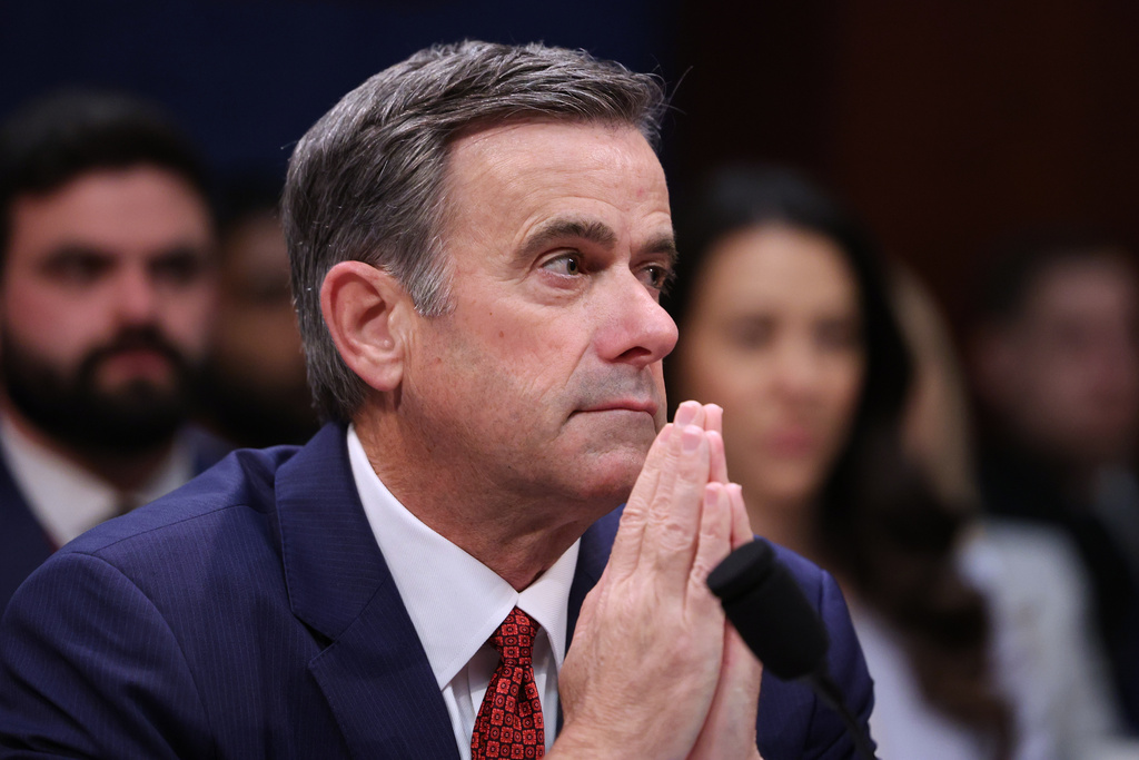 CIA Director John Ratcliffe listens during a House Permanent Select Committee on Intelligence hearing to examine worldwide threats, Thursday, March 19, 2026, on Capitol Hill in Washington. (AP Photo/Tom Brenner)