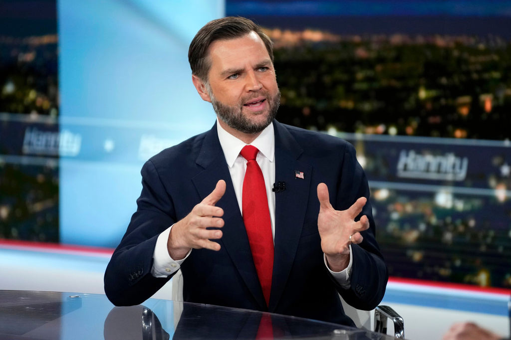 Vice President JD Vance appears on "Hannity" on Monday, June 15, 2026, in New York. (Photo by Charles Sykes/Invision/AP)