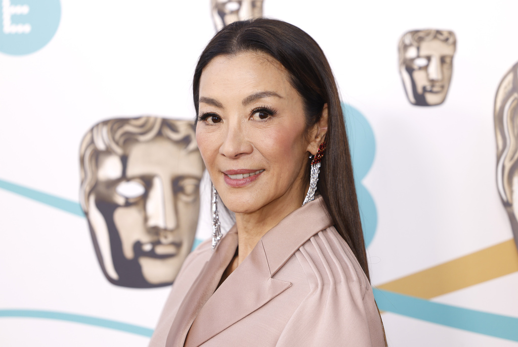 FILE - Michelle Yeoh appears at the 76th British Academy Film Awards, BAFTA's, in London, on Feb. 19, 2023. (Photo by Vianney Le Caer/Invision/AP, File)