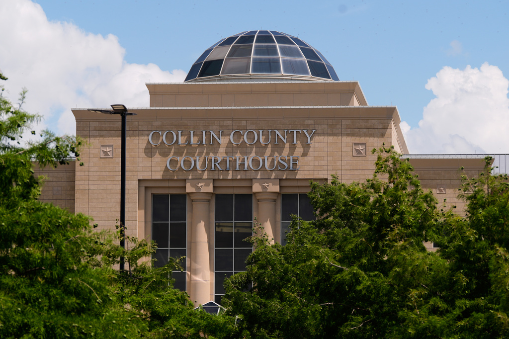 The Collin County courthouse is shown Thursday, June 4, 2026, in McKinney, Texas. (AP Photo/Tony Gutierrez)