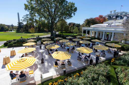 President Donald Trump speaks during a lunch with Republican senators in the Rose Garden of the White House, Tuesday, Oct. 21, 2025, in Washington. (AP Photo/Manuel Balce Ceneta) President Donald Trump speaks during a lunch with Republican senators in the Rose Garden of the White House, Tuesday, Oct. 21, 2025, in Washington. (AP Photo/Manuel Balce Ceneta)