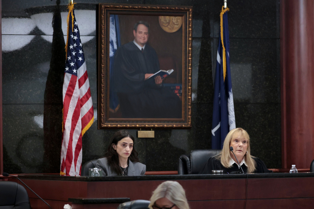 State Judge Debra McCaslin oversees a judicial hearing on Monday, June 29, 2026, at the Marc H. Westbrook Judicial Center in Lexington, S.C. (Tracy Glantz/The State via AP, Pool)