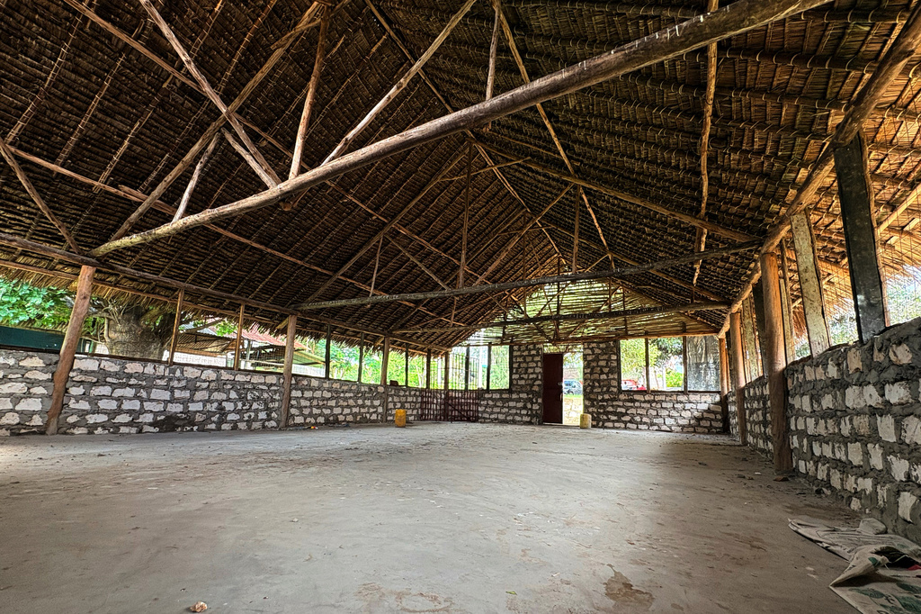 The Samito Women Group's restaurant under construction is seen in Sabaki, Malindi, Kenya, on June 15, 2026. (AP Photo/Allan Olingo)