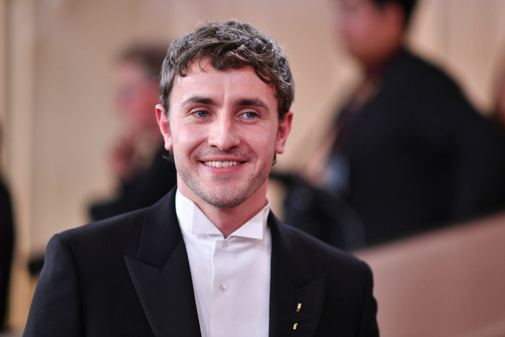 Paul Mescal arrives at the 83rd Golden Globes on Sunday, Jan. 11, 2026, at the Beverly Hilton in Beverly Hills, Calif. (Photo by Richard Shotwell/Invision/AP)